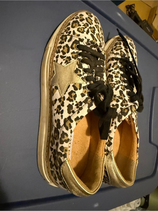 Myra Bag Shoes - Myra Bag Leopard Print Sneakers with Gold Star